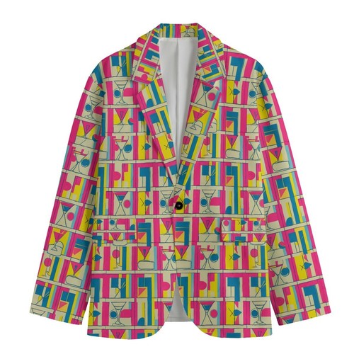 Retro blazer pink martini - blazer,